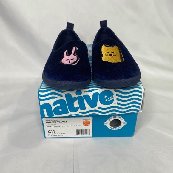 NATIVE Youth sz 11 Malibu Velvet loafers - Picture 10 of 13